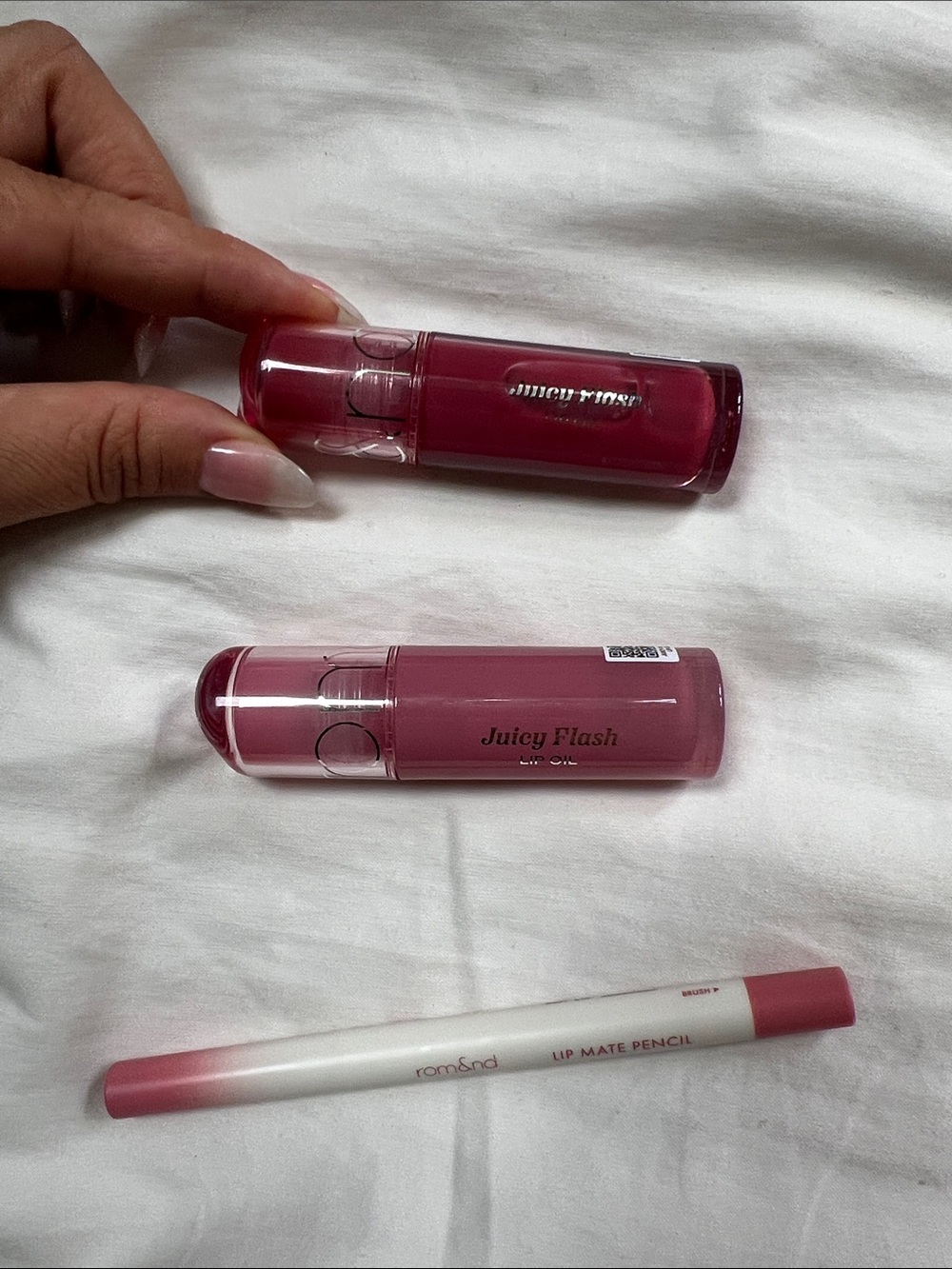 rom&nd K-Beauty Lip Trio | Juicy Flash Lip Oils + Lip Mate Pencil